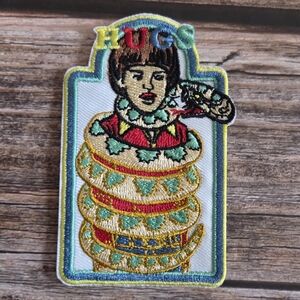 Snake Hugs Vintage Retro 80s Style Funny Morbid Death Iron on Patch